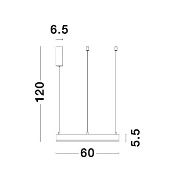 Nova Luce Motif sárgaréz függesztett lámpa (NL-9190640) LED 1 izzós IP20