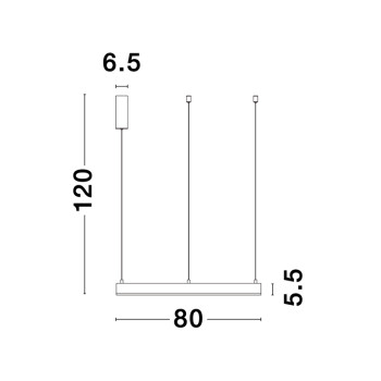 Nova Luce Motif sárgaréz függesztett lámpa (NL-9190648) LED 1 izzós IP20