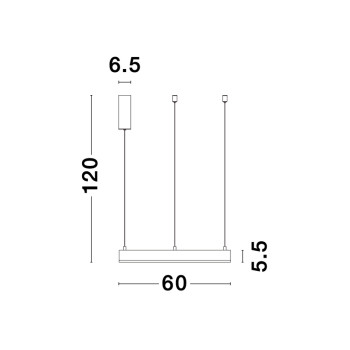 Nova Luce Motif fehér függesztett lámpa (NL-9190740) LED 1 izzós IP20