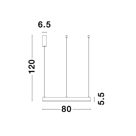 Nova Luce Motif fekete függesztett lámpa (NL-9190848) LED 1 izzós IP20