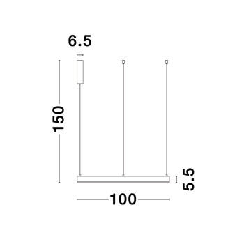 Nova Luce Motif fekete függesztett lámpa (NL-9190855) LED 1 izzós IP20