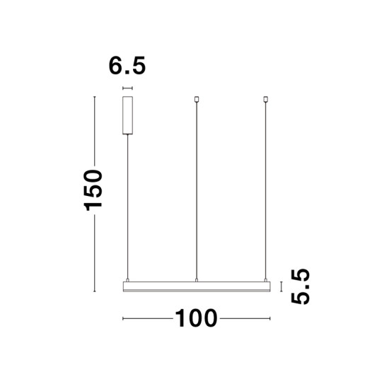 Nova Luce Motif fekete függesztett lámpa (NL-9190855) LED 1 izzós IP20