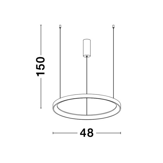 Nova Luce Pertino fehér függesztett lámpa (NL-9853681) LED 1 izzós IP20