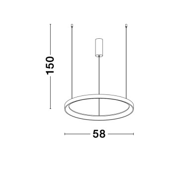 Nova Luce Pertino fehér függesztett lámpa (NL-9853683) LED 1 izzós IP20