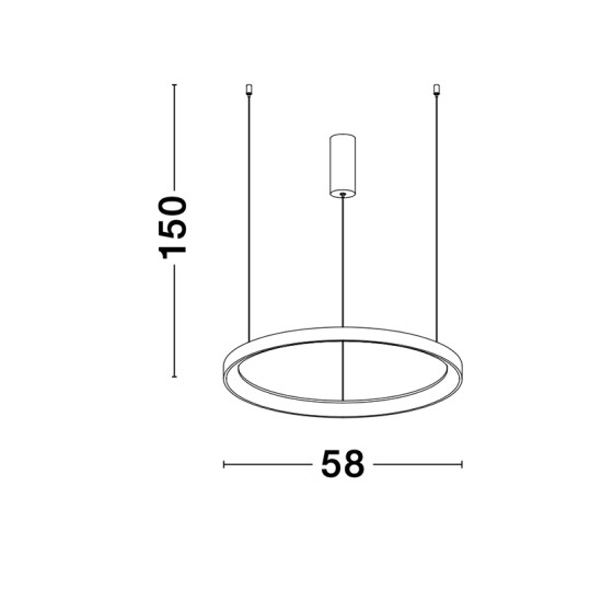 Nova Luce Pertino fehér függesztett lámpa (NL-9853683) LED 1 izzós IP20