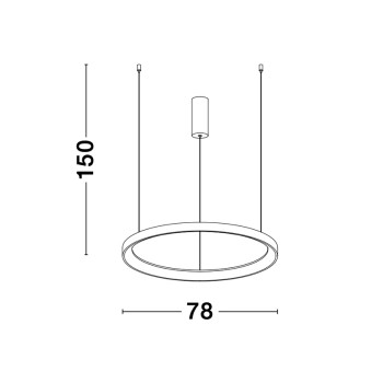 Nova Luce Pertino fehér függesztett lámpa (NL-9853685) LED 1 izzós IP20