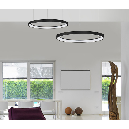 Nova Luce Pertino fekete függesztett lámpa (NL-9853686) LED 1 izzós IP20