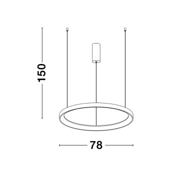 Nova Luce Pertino fekete függesztett lámpa (NL-9853686) LED 1 izzós IP20