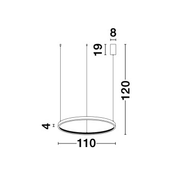 Nova Luce Preston sárgaréz függesztett lámpa (NL-9285110) LED 1 izzós IP20