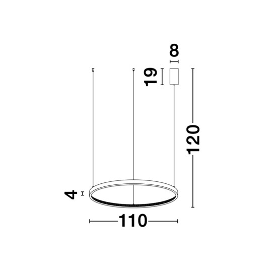 Nova Luce Preston sárgaréz függesztett lámpa (NL-9285110) LED 1 izzós IP20