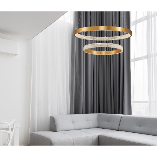 Nova Luce Preston sárgaréz függesztett lámpa (NL-9862852) LED 1 izzós IP20