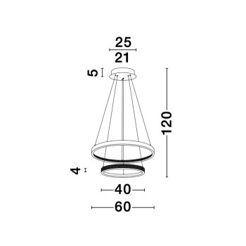 Nova Luce Preston sárgaréz függesztett lámpa (NL-9862852) LED 1 izzós IP20