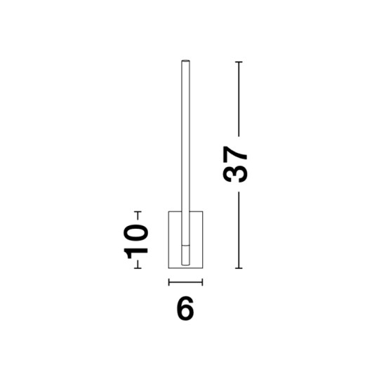 Nova Luce Raccio fekete falikar (NL-9180712) LED 1 izzós IP20