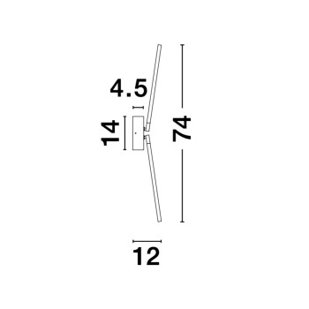 Nova Luce Raccio sárgaréz falikar (NL-9180722) LED 1 izzós IP20