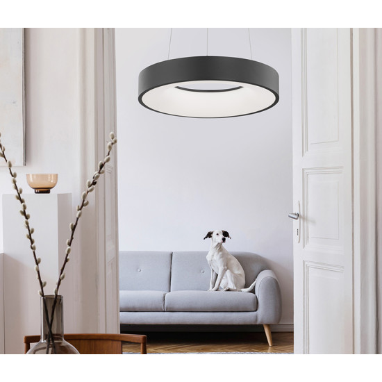 Nova Luce Rando Thin fekete függesztett lámpa (NL-9453431) LED 1 izzós IP20