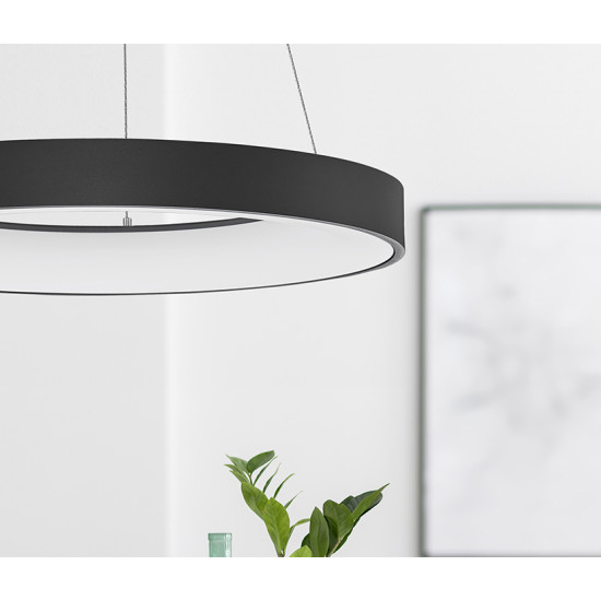 Nova Luce Rando Thin fekete függesztett lámpa (NL-9453453) LED 1 izzós IP20