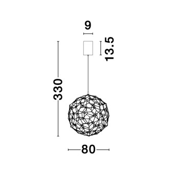 Nova Luce Sole sárga függesztett lámpa (NL-9288080) LED 1 izzós IP20