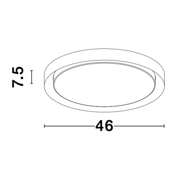 Nova Luce Troy fehér mennyezeti lámpa (NL-9053591) LED 1 izzós IP20