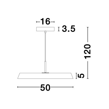 Nova Luce Vetro fekete függesztett lámpa (NL-910622) LED 1 izzós IP20