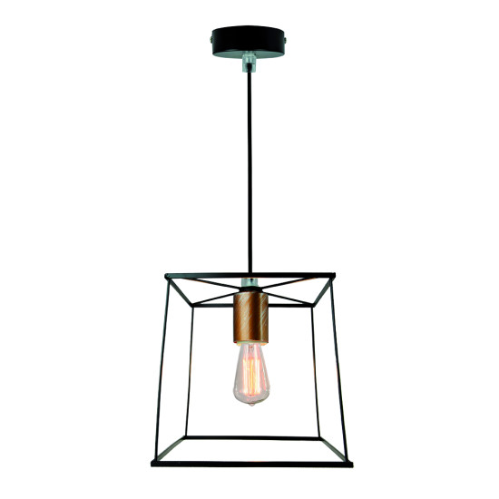 Viokef Agatha fekete függesztett lámpa (VIO-4138600) E27 1 izzós IP20