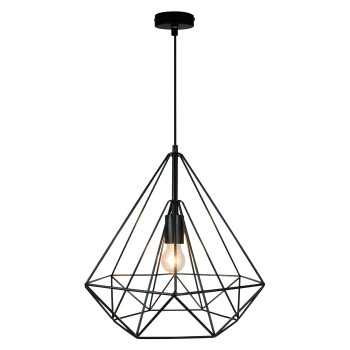 Viokef Unica fekete függesztett lámpa (VIO-4114801) E27 1 izzós IP20