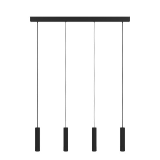 Eglo Almudaina fekete LED függesztett lámpa (EG-900906) LED 4 izzós IP20