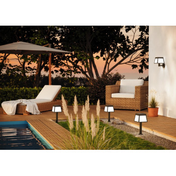 Eglo Altilia fekete LED napelemes kültéri falikar (EG-901073) SOLAR-LED 1 izzós IP44