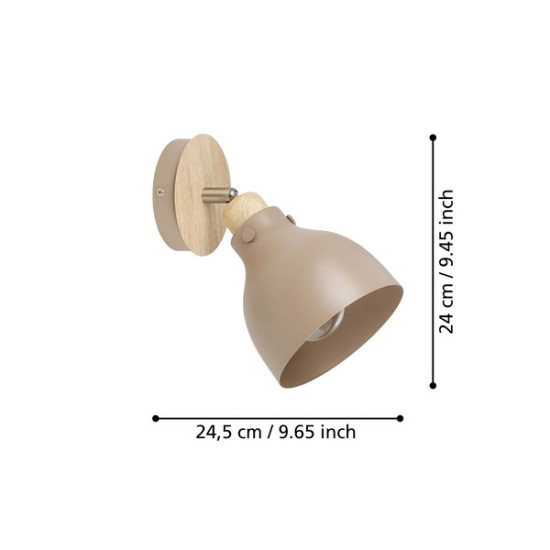 Eglo Arrecife natúr-homokszínű fali spotlámpa (EG-900711) E27 1 izzós IP20