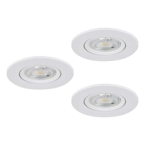 Eglo Barranco fehér LED mennyezetbe építhető lámpa (EG-902262) LED 3 izzós IP20