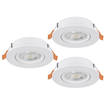 Eglo Barranco fehér LED mennyezetbe építhető lámpa (EG-902262) LED 3 izzós IP20