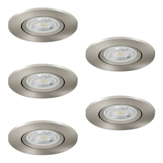 Eglo Barranco matt nikkel LED mennyezetbe építhető lámpa szett (EG-902269) LED 5 izzós IP20