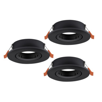 Eglo Barranco GU10 fekete beépíthető dekorációs keret szett (EG-902228) GU10 3 izzós IP20