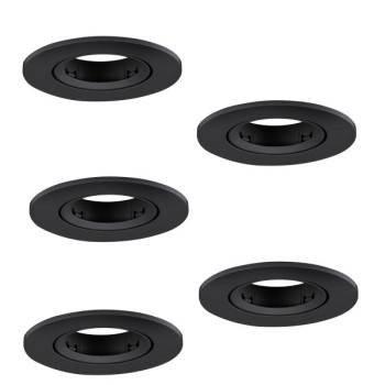 Eglo Barranco GU10 fekete beépíthető dekorációs keret szett (EG-902229) GU10 5 izzós IP20