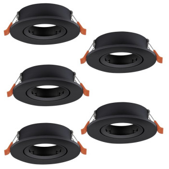 Eglo Barranco GU10 fekete beépíthető dekorációs keret szett (EG-902229) GU10 5 izzós IP20