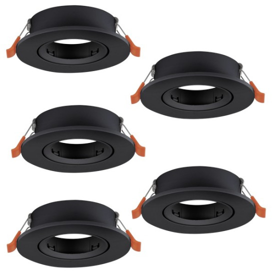 Eglo Barranco GU10 fekete beépíthető dekorációs keret szett (EG-902229) GU10 5 izzós IP20