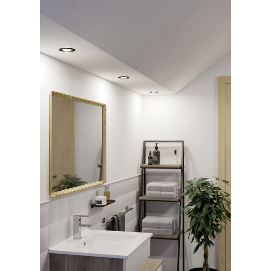 Eglo Barranco GU10 fekete fürdőszobai mennyezetbe építhető lámpa (EG-902236) GU10 1 izzós IP44