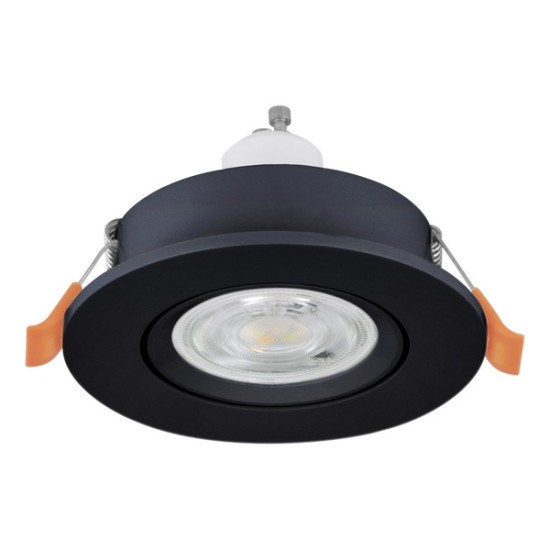 Eglo Barranco GU10 fekete mennyezetbe építhető lámpa (EG-902243) GU10 1 izzós IP20