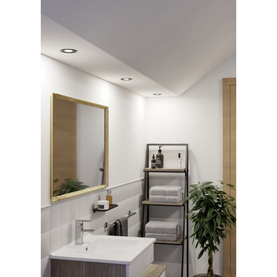 Eglo Barranco GU10 fekete fürdőszobai mennyezetbe építhető lámpa (EG-902249) GU10 1 izzós IP44