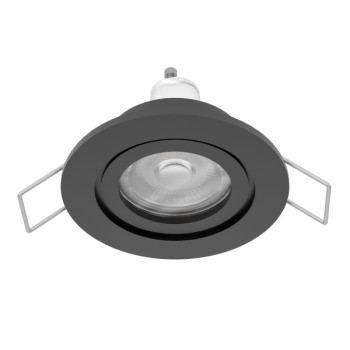 Eglo Barranco GU10 fekete fürdőszobai mennyezetbe építhető lámpa (EG-902249) GU10 1 izzós IP44