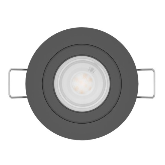 Eglo Barranco GU10 fekete fürdőszobai mennyezetbe építhető lámpa (EG-902249) GU10 1 izzós IP44