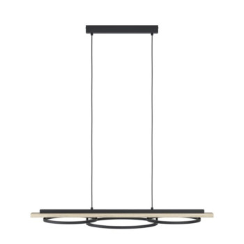 Eglo Boyal fekete-natúr LED függesztett lámpa (EG-901714) LED 3 izzós IP20
