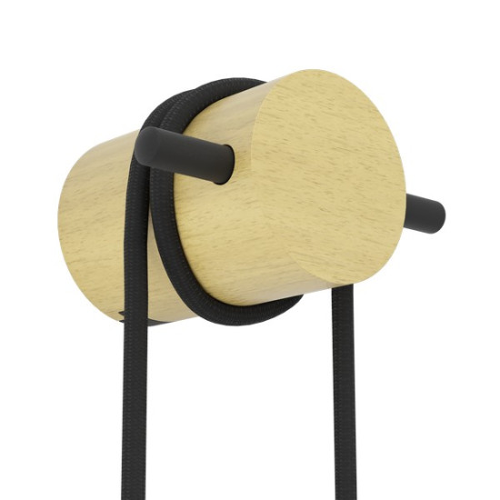 Eglo Buddon natúr-fekete fali lámpa (EG-43898) E27 1 izzós IP20