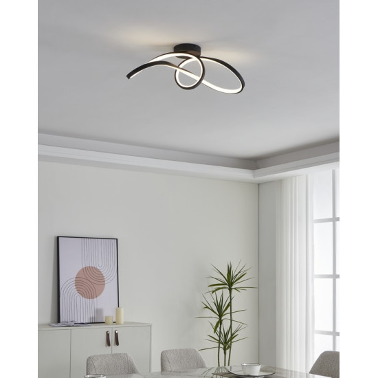 Eglo Calarossa-Z fekete LED mennyezeti lámpa (EG-901158) LED 1 izzós IP20