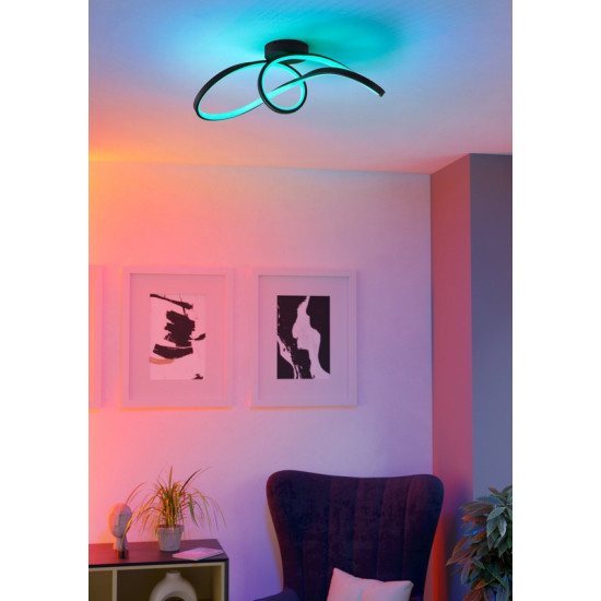 Eglo Calarossa-Z fekete LED mennyezeti lámpa (EG-901158) LED 1 izzós IP20