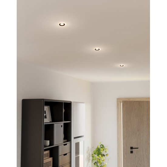 Eglo Calonge fehér-fekete LED mennyezetbe építhető lámpa (EG-900914) LED 1 izzós IP20