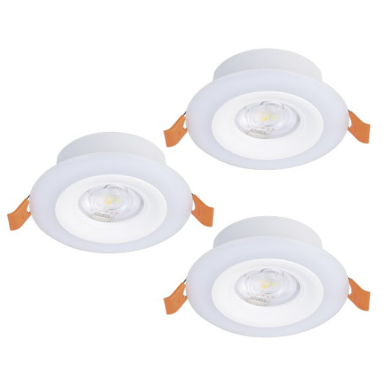 Eglo Calonge RGB fehér fürdőszobai LED mennyezetbe építhető lámpa szett (EG-901117) LED 3 izzós IP44