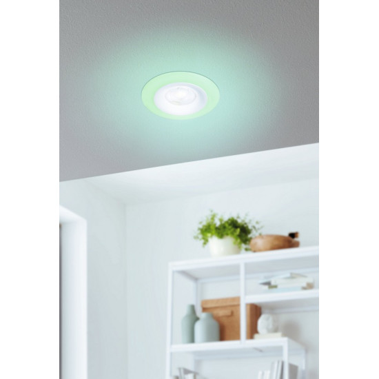 Eglo Calonge RGB fehér fürdőszobai LED mennyezetbe építhető lámpa szett (EG-901117) LED 3 izzós IP44