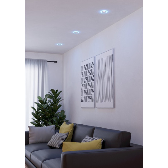 Eglo Calonge RGB fehér fürdőszobai LED mennyezetbe építhető lámpa szett (EG-901117) LED 3 izzós IP44