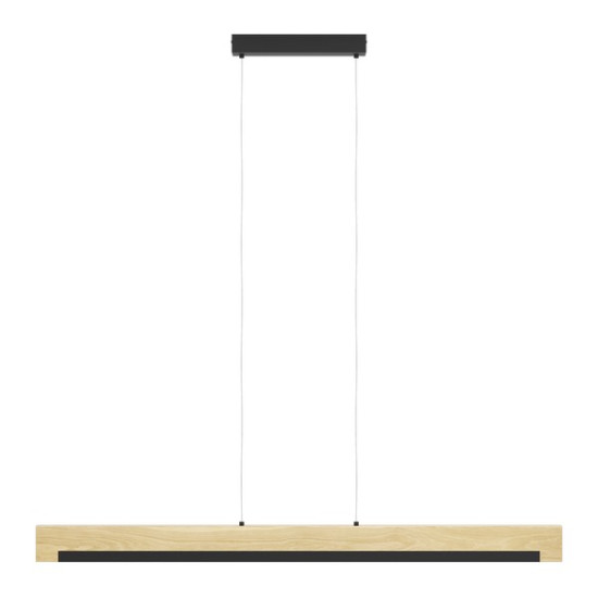 Eglo Camacho fekete-natúr LED függesztett lámpa (EG-901737) LED 1 izzós IP20