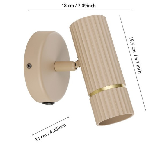 Eglo Caminia homokszínű falikar (EG-901153) GU10 1 izzós IP20